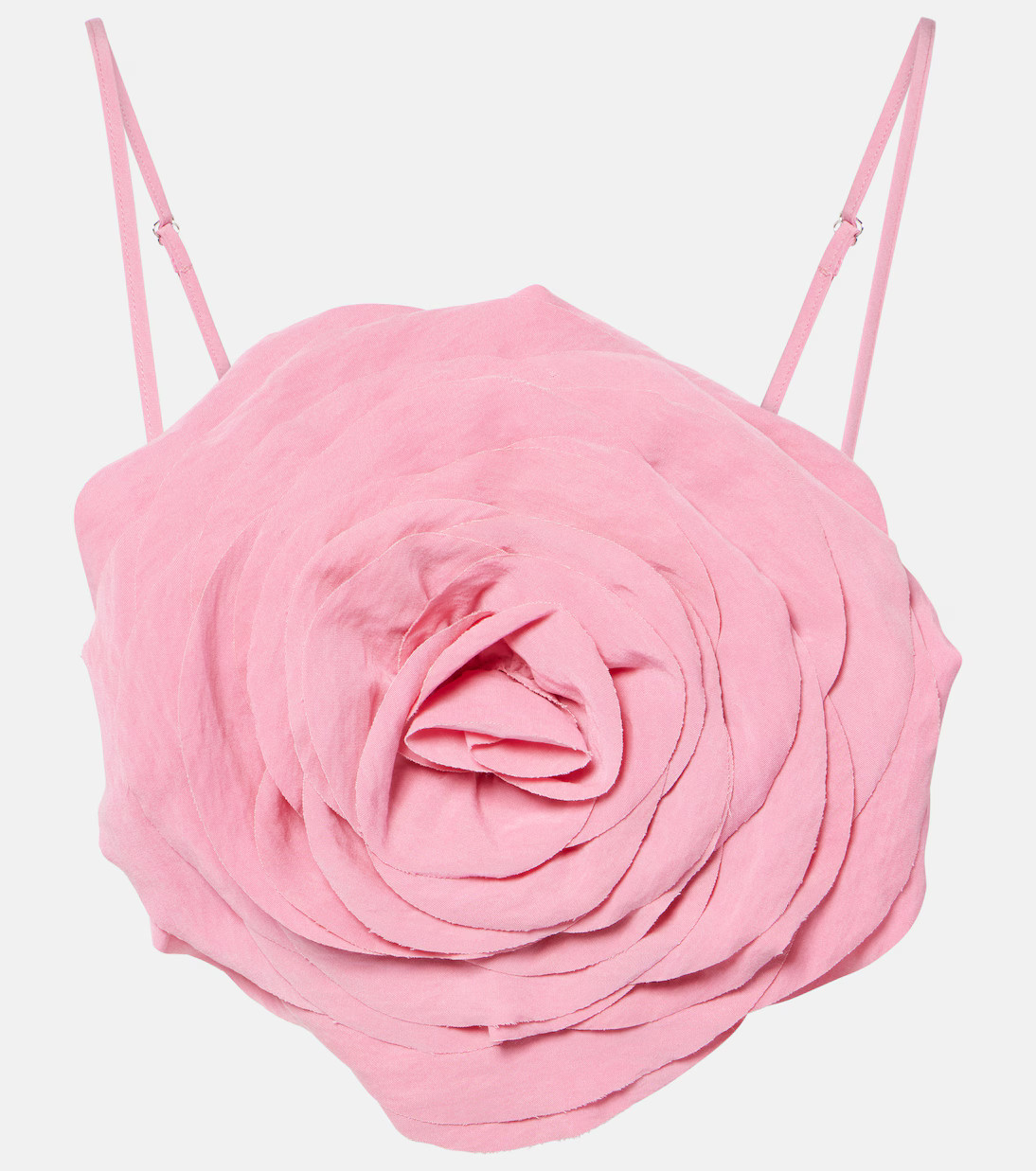 Floral-appliqué gabardine crop top | Mytheresa (US/CA)