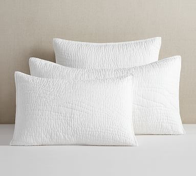Belgian Flax Linen Handcrafted Quilted Sham | Pottery Barn (US)