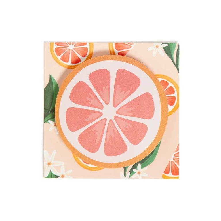 U Brands Sticky Notes, 3 x 3 in., 60 Sheets, Painted Fruit, Grapefruit | Walmart (US)