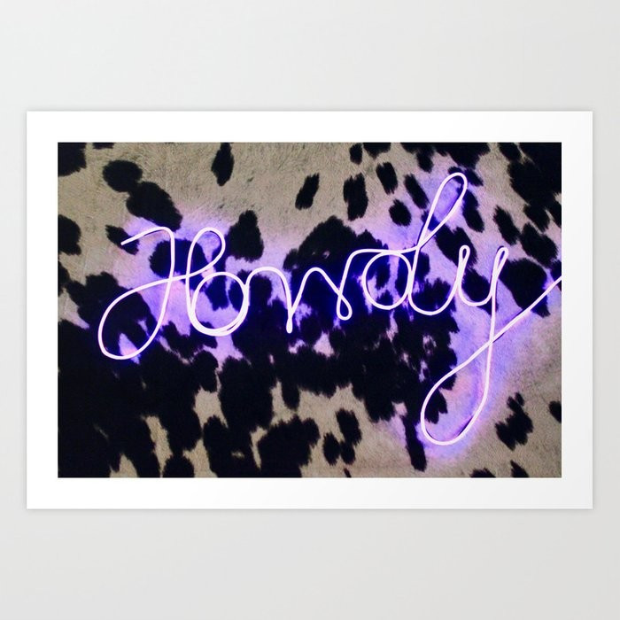 Howdy Art Print by Scandinavian Cowgirl | Society6
