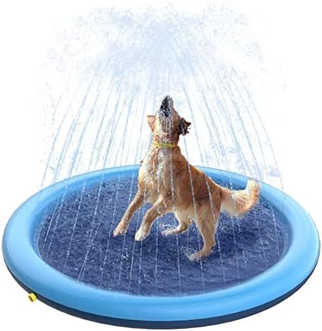 Peteast Splash Sprinkler Pad for Dogs, Dog Bath Pool Thickened Durable Bathing Tub Pet Summer Out... | Amazon (US)
