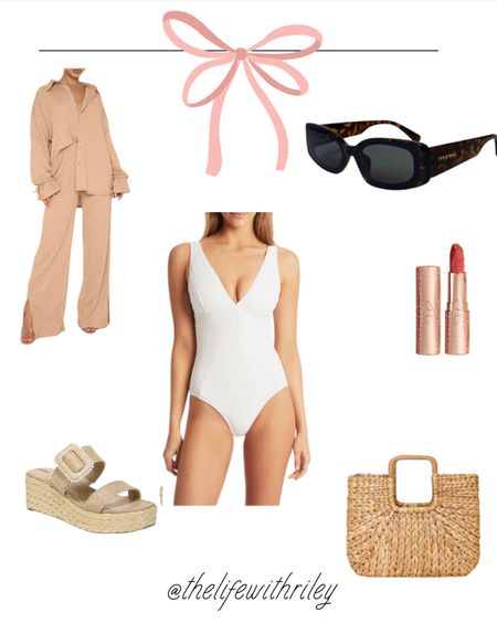 Elizabeth James Beach Aesthetic

Vacation outfit, the parent trap, classic style, white swimsuit, matching set, white one piece, summer outfit, two piece set, rattan bag, straw bag, beach outfit 

#LTKSeasonal #LTKstyletip #LTKFind