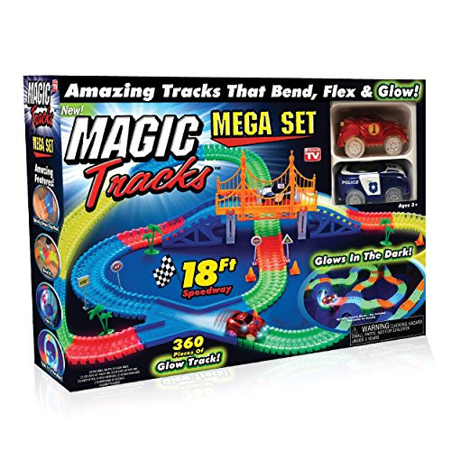 Ontel Magic Tracks Mega Set - 2 LED Race Cars and 18 ft. of Flexible, Bendable Glow in The Dark Racetrack - As Seen on TV | Amazon (US)