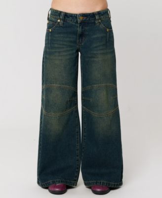 Women's Mega Riley Engineered Low-Rise Baggy Jeans | Macy's
