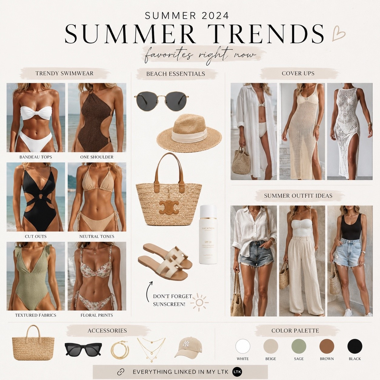 Summer trends I’m loving lately ☀️✨
From neutral swimwear to effortless beach looks… these are my current summer favorites 🤍

#LTKSeasonal #LTKActive #LTKmomlife