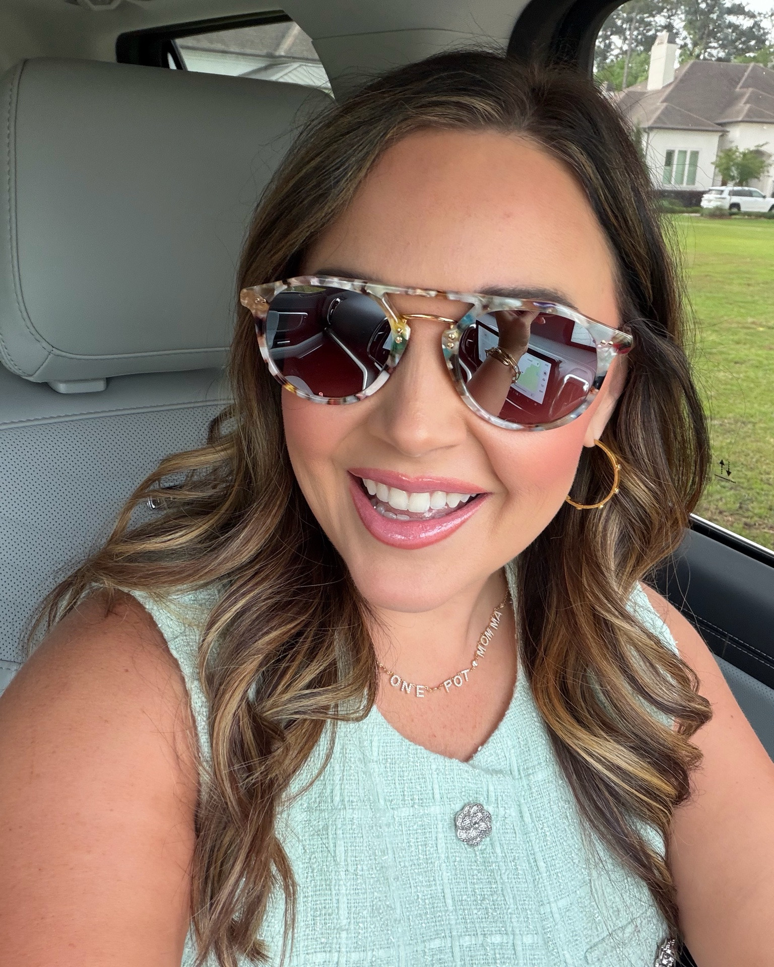 This necklace and sunglasses are everything I need for summer!

#LTKMothersDay #LTKootd #LTKSaleAlert