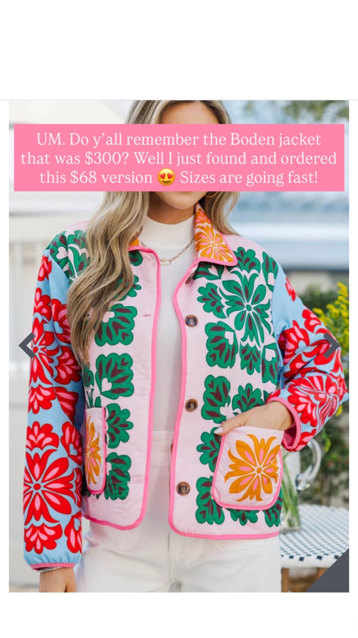 Ordered a small! Boden inspired embroidered jacket 

#LTKPetite #LTKFindsUnder100