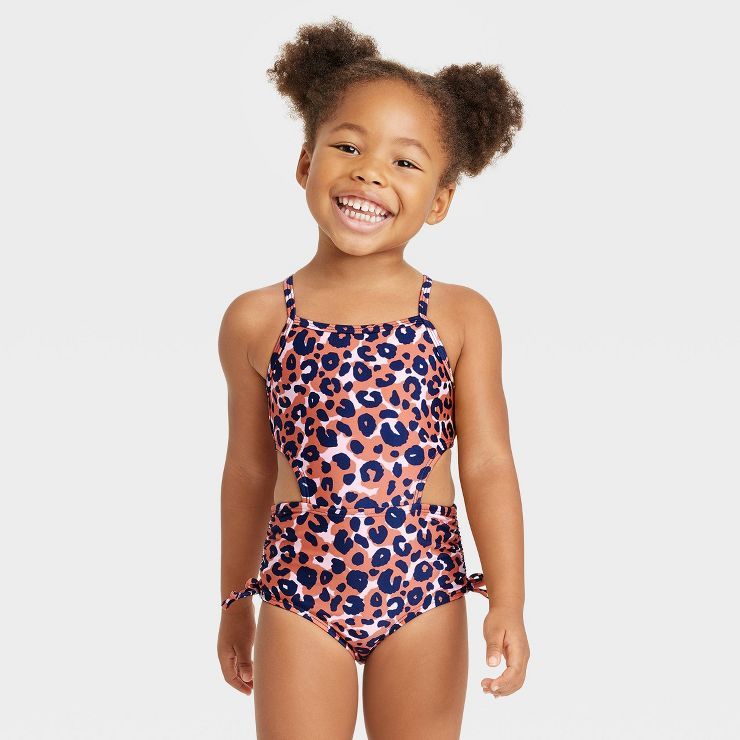 Toddler Girls' Leopard Print One Piece Swimsuit - Cat & Jack™ | Target