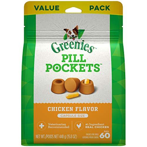 GREENIES Pill Pockets Natural Dog Treats, Capsule Size, Chicken Flavor | Amazon (US)