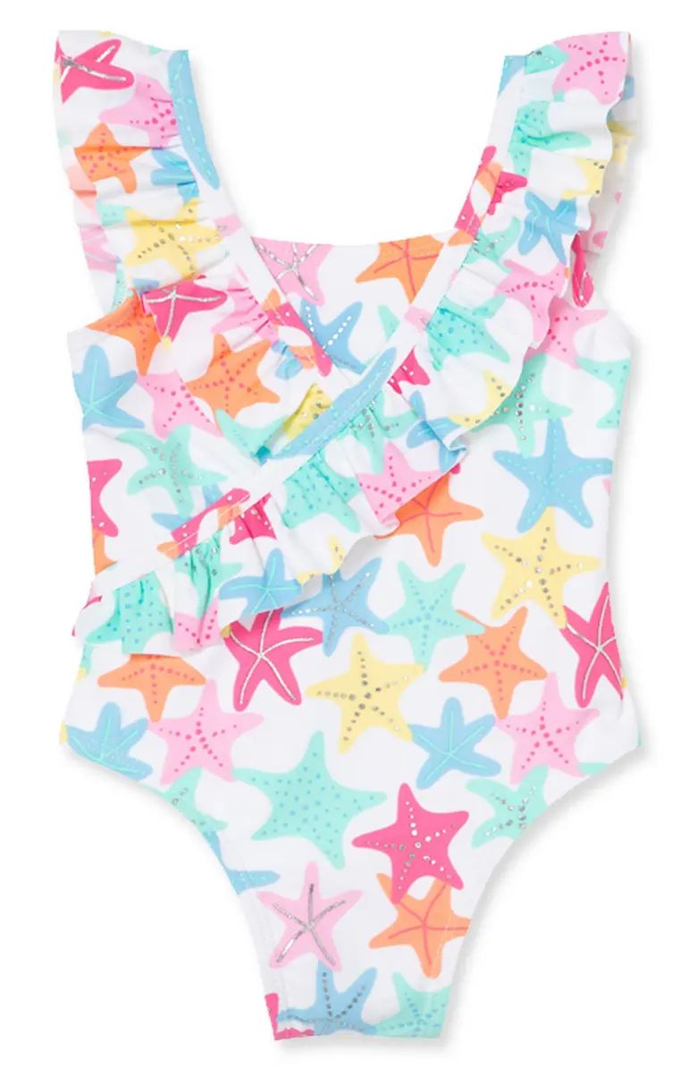 Little Me Starfish Ruffle One-Piece Swimsuit | Nordstrom | Nordstrom