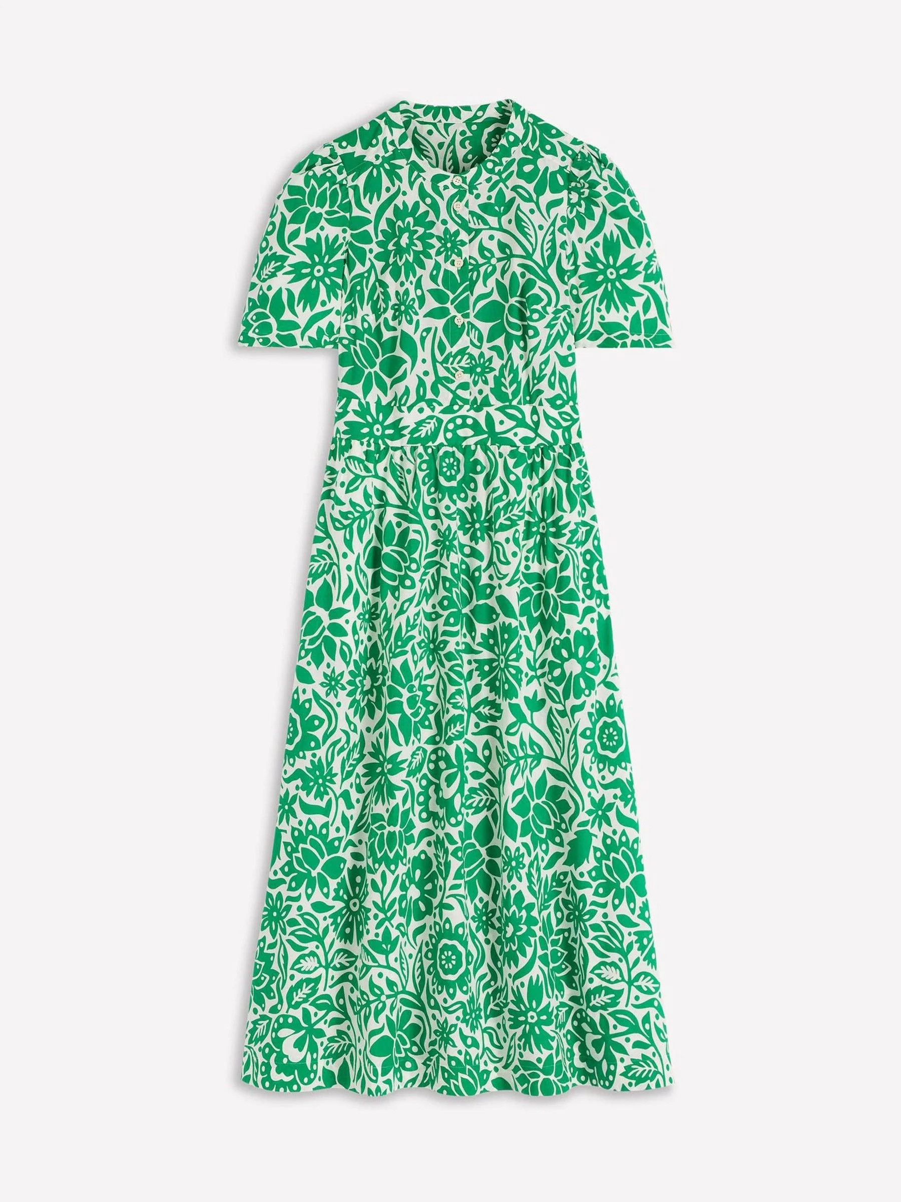 Boden Boden Green Ivy Cotton Midi Dress | Next US