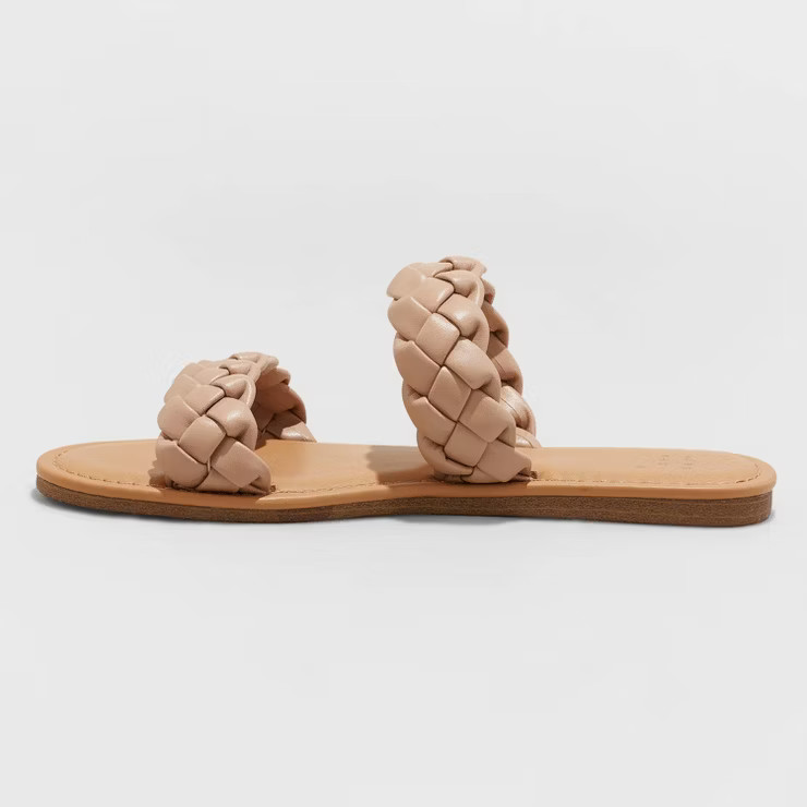 Women's Lucy Braided Slide Sandals - A New Day™ | Target