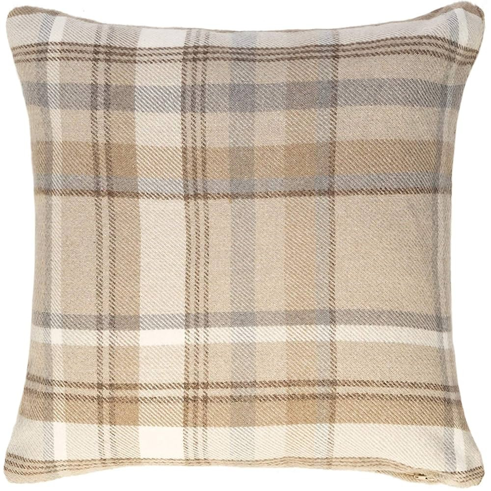 McAlister Textiles Natural Beige Heritage Tartan Decorative Throw Pillow Cover Case 17 x 17 Inche... | Amazon (CA)