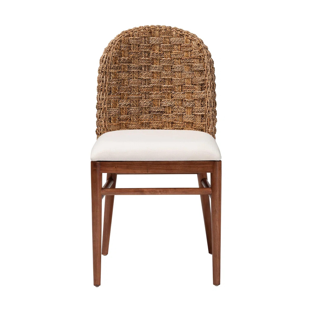 Aafrin Acacia Wood and Seagrass Side Dining Chair | Wayfair North America