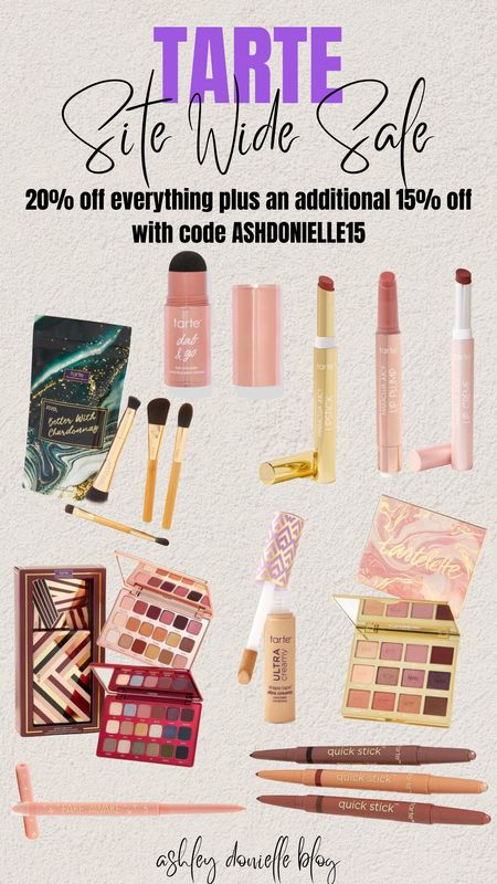 Tarte Site Wide Sale- 20% off the entire site plus an additional 15% off with code ASHDONIELLE15

@tartecosmetics #tartepartner 

Eye brighener, eyebrow pencil, juicy lips, lipgloss, blush, makeup brush, eyeshadow palette, concealer, lipstick

#LTKbeauty #LTKHoliday #LTKsalealert