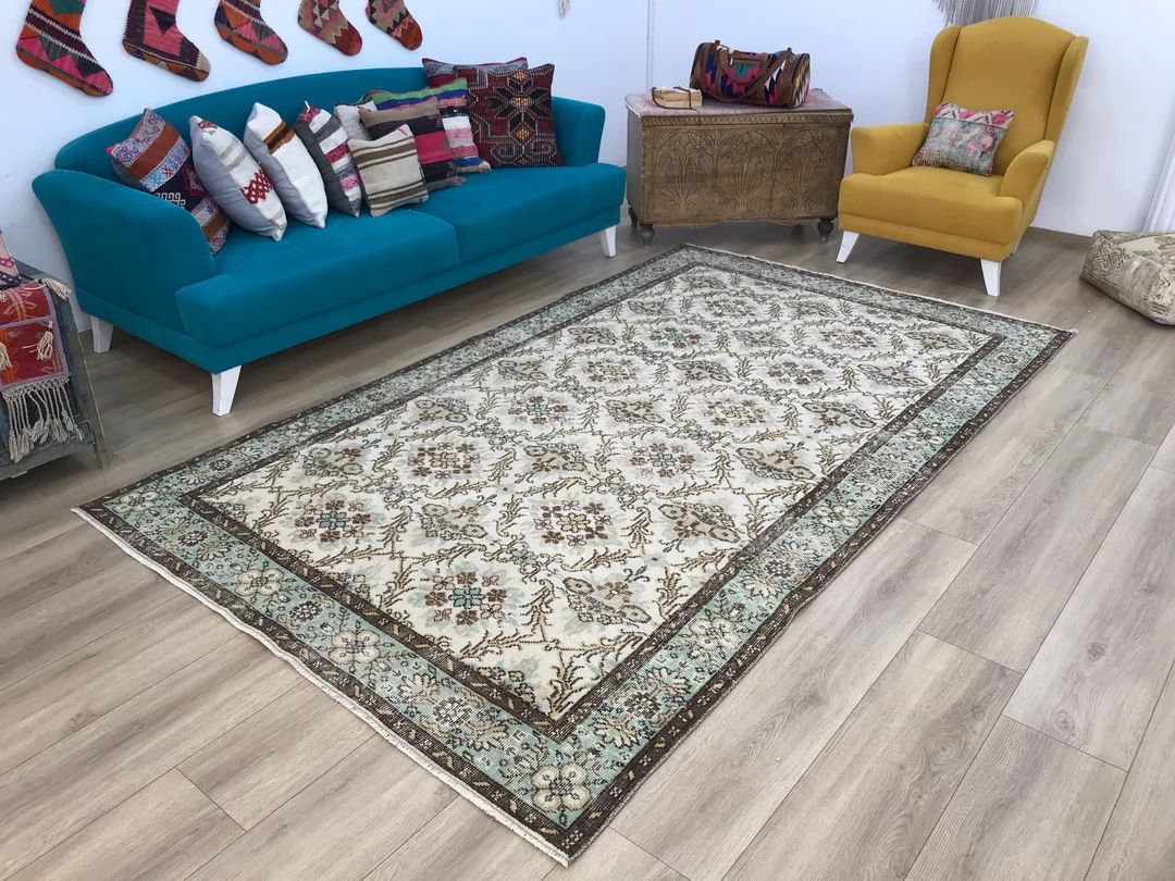 Oversized Oushak rug, Turkish rug, Living room rug, Wool rug, Antique rug, Floral rug, Boho rug, ... | Etsy (US)