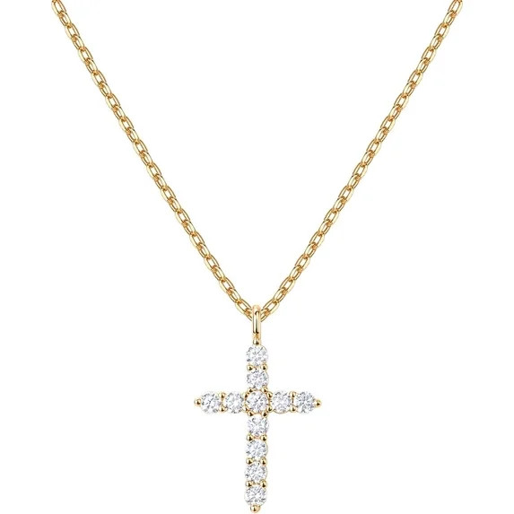 Hero image 0 of Cross Necklaces For Women Non Tarnish Dainty Gold/Silver/Rosegold Cubic Zirconia ... | Walmart (US)