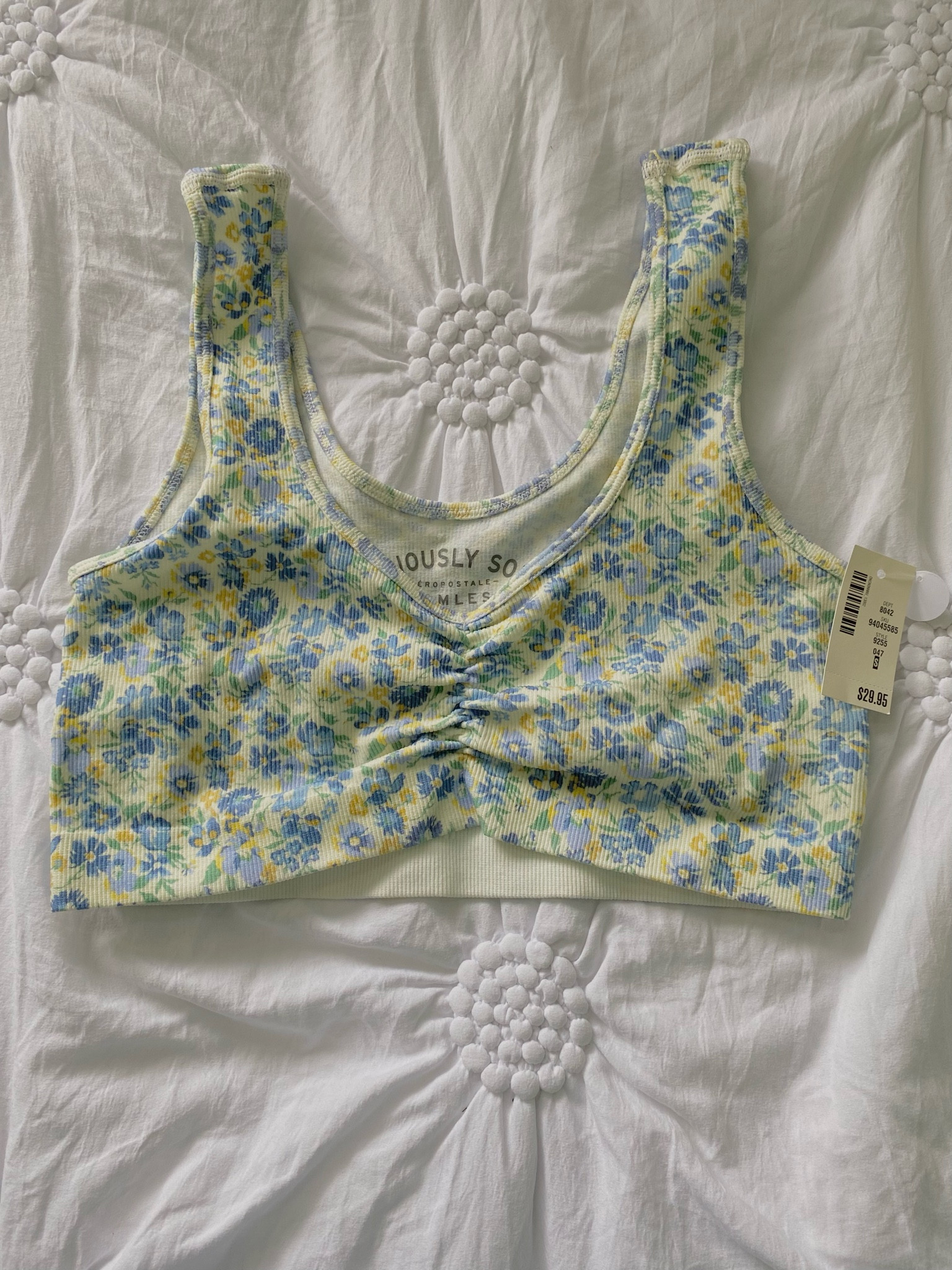 Aéropostale Seamless Ruched Cropped Tank