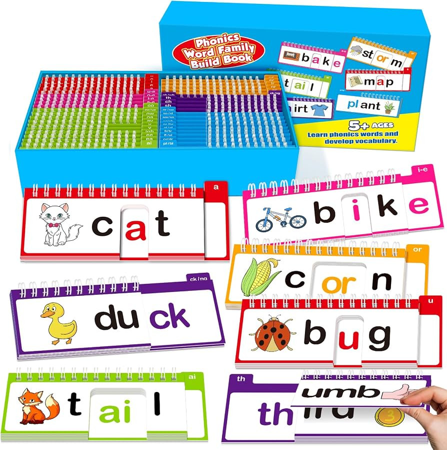 40 Read and Rhyme Flip Books,53 Phonics Word Family Build Book Learn to Read Phonics Flash Cards,... | Amazon (US)