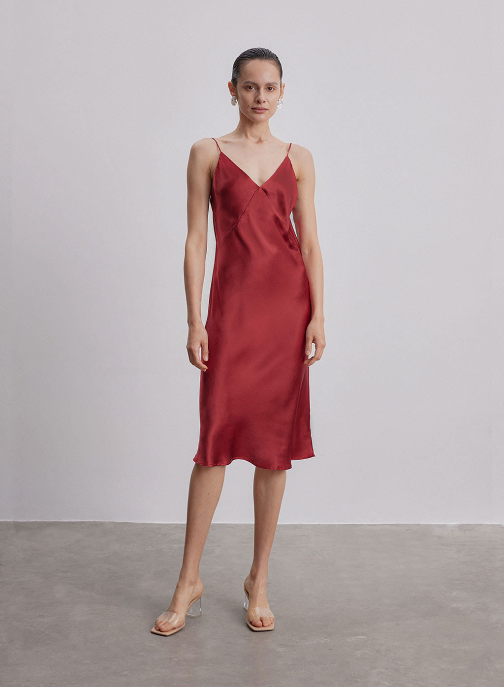 Contemporary Midi Silk Slip Dress | Silk Maison