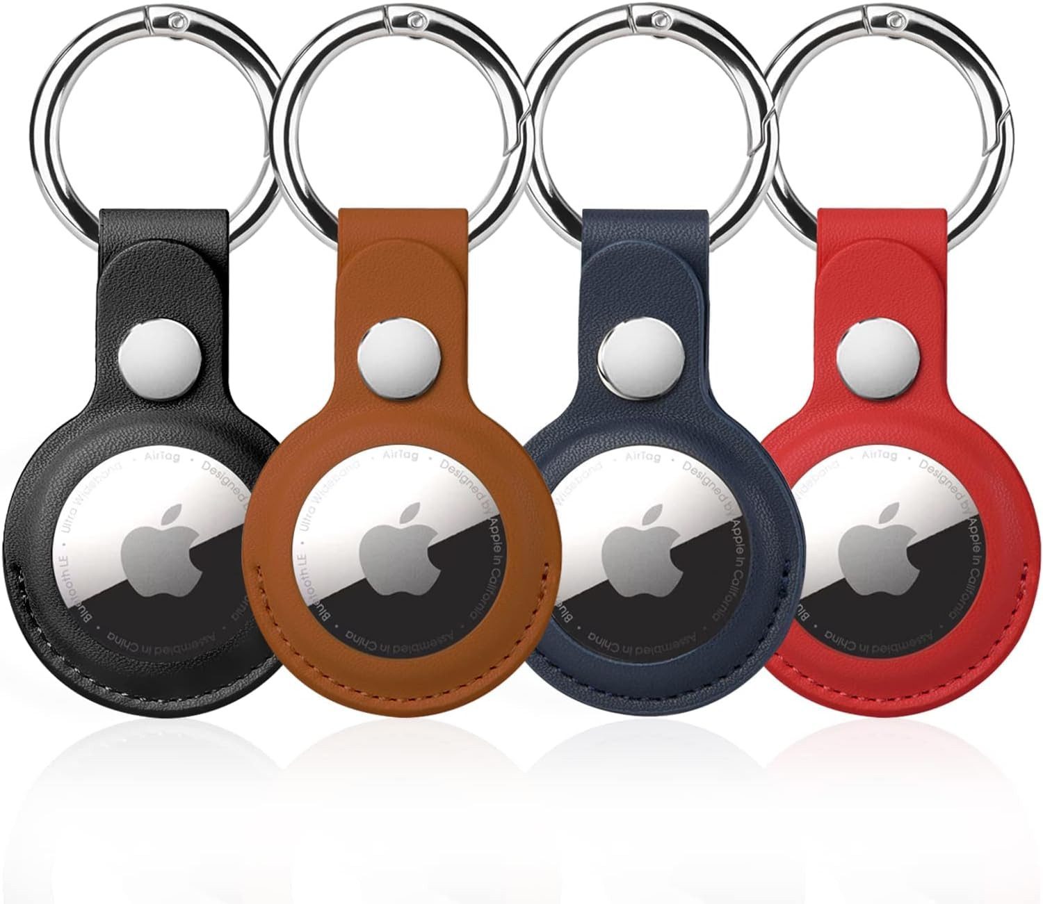 4 Pack for Airtag Holder, for Air Tag Keychain, PU Leather for Airtag Case, Air Tagsmate for Lugg... | Amazon (US)