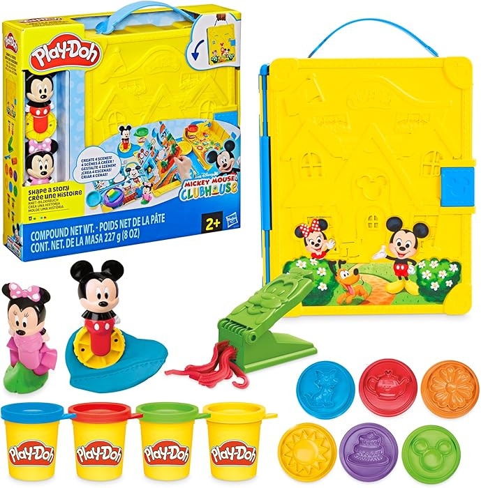 Play-Doh Disney Junior Mickey Mouse Clubhouse, Shape a Story Playset, Storage & Travel, Arts & Cr... | Amazon (US)