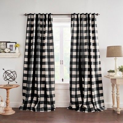 Grainger Buffalo Check Blackout Window Curtain Panel - Elrene Home Fashions | Target