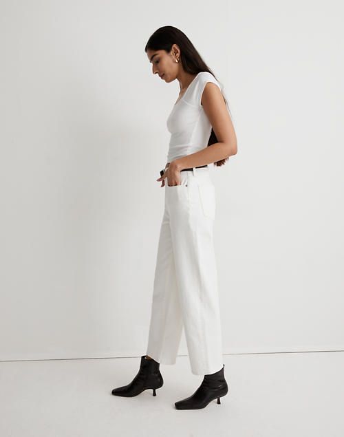 The Perfect Vintage Wide-Leg Crop Jean in Tile White | Madewell