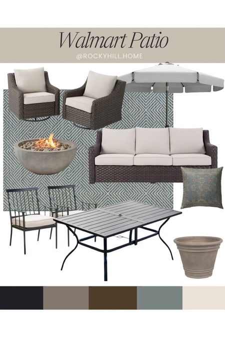 Walmart patio furniture and outdoor decor, neutral outdoor living space with light blue textiles, deck furniture, outdoor sofa and chairs set, conversation set, fire pit, patio dining set

#LTKStyleTip #LTKHome #LTKSeasonal