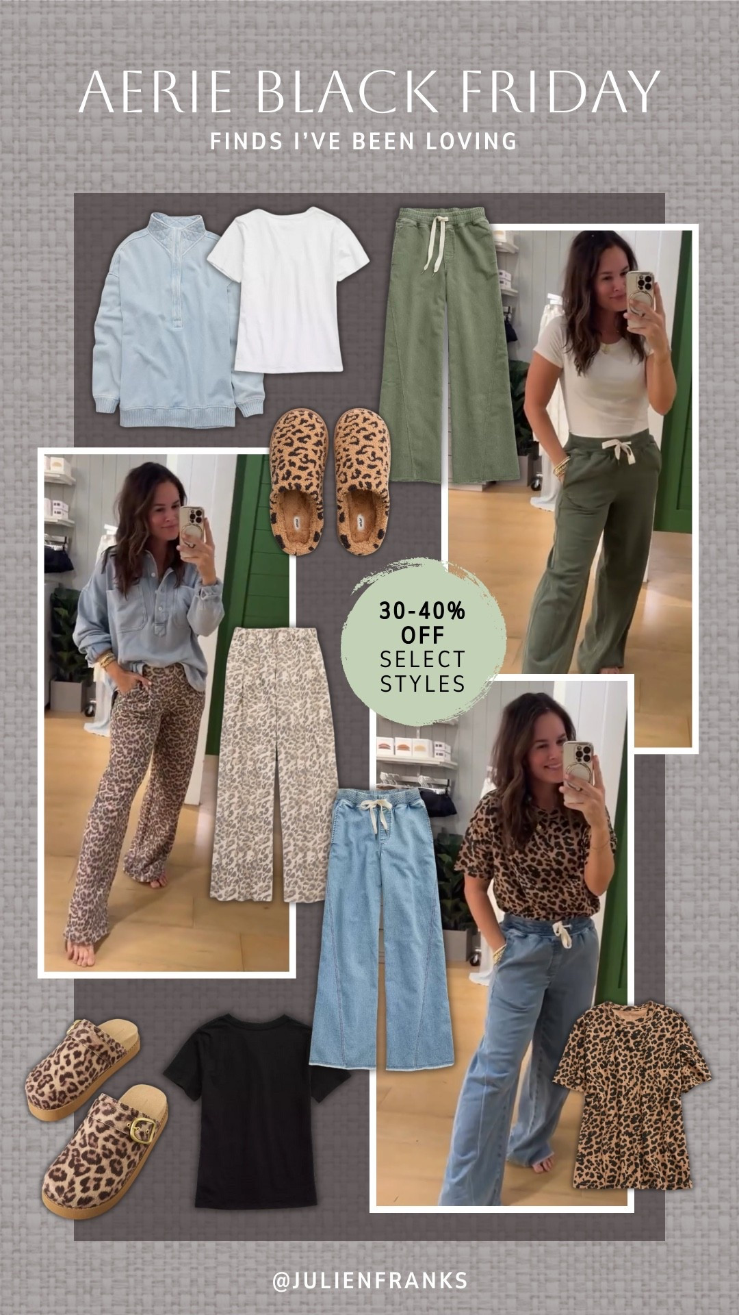 Aerie’s Black Friday sale is live!! ✨ Get 30-40% off select styles now! These are some of my favorite finds marked down. So many amazing pieces for elevated casual looks! Loving all of these fun leopard print finds. 🤎 

#aerie #athleisure #loungeset #blackfridaydeals #elevatedcasual #momoutfitinspo #casualoutfitinspo #salealert 

#LTKSaleAlert #LTKCyberWeek #LTKHoliday