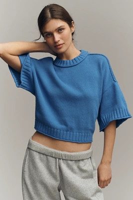 The Goldie Cotton Crew-Neck Sweater | Anthropologie (US)