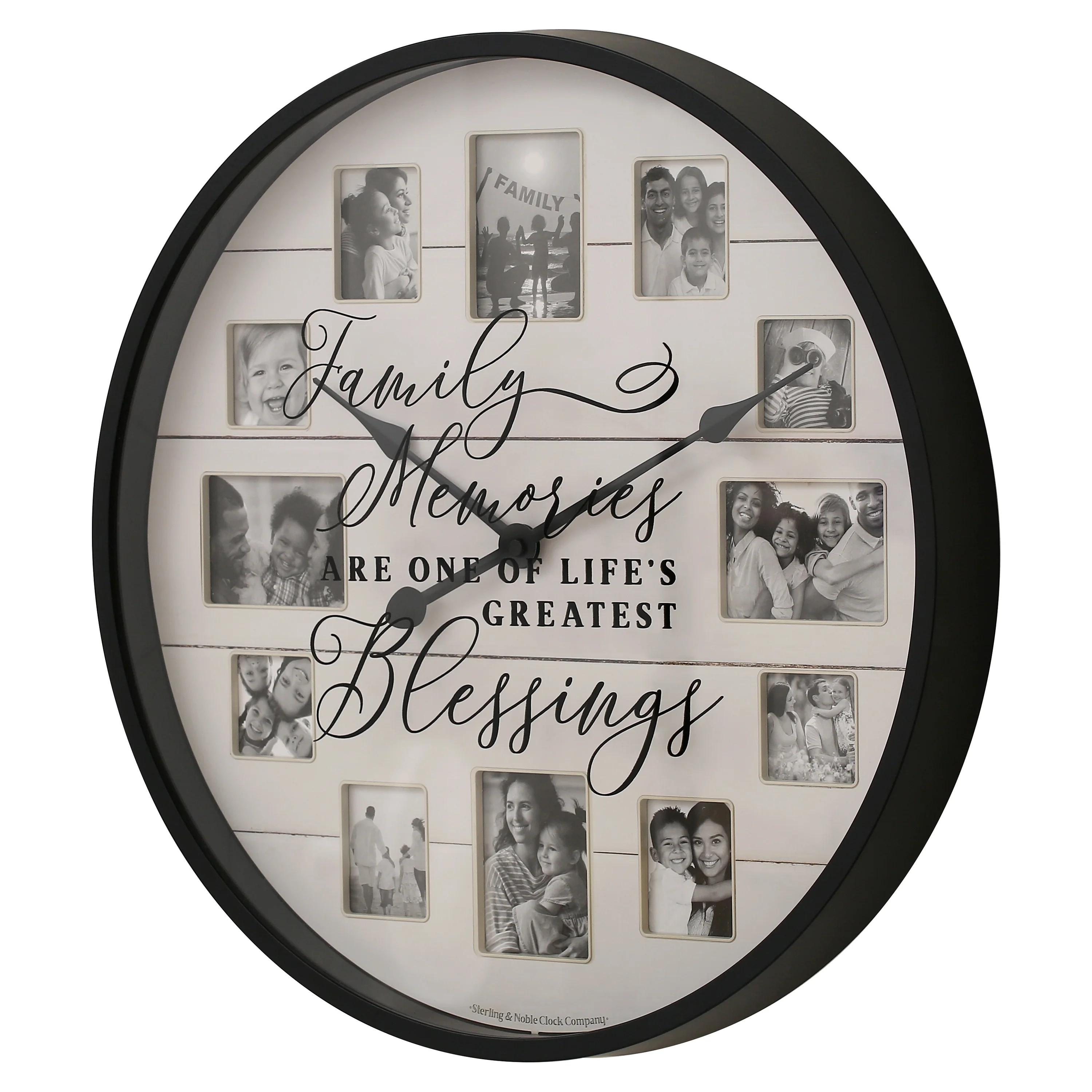Mainstays Sentiment Photo Frame Wall Clock, Farmhouse-Inspired | Walmart (US)