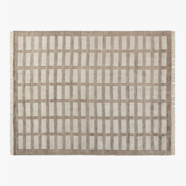 Alize Handloomed Light Brown Viscose Area Rug 8'x10' - CB2 | Havenly | Havenly