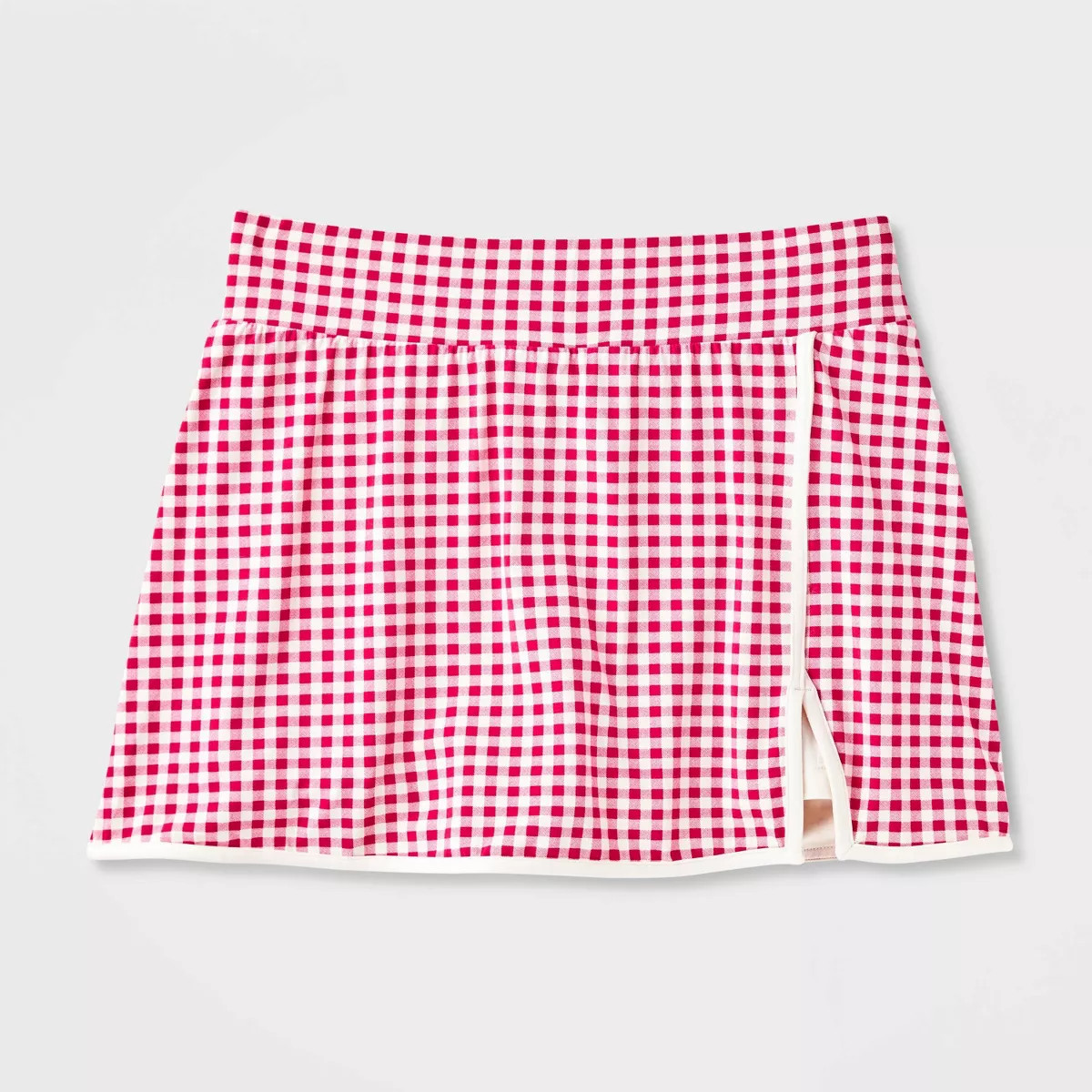 Women's 4" Everyday Soft High-Rise Wrap Skort - All In Motion™ Berry Pink Gingham XL | Target