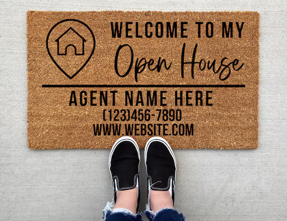 Open House Doormat Realtor Doormat Open House Sign Business - Etsy | Etsy (US)