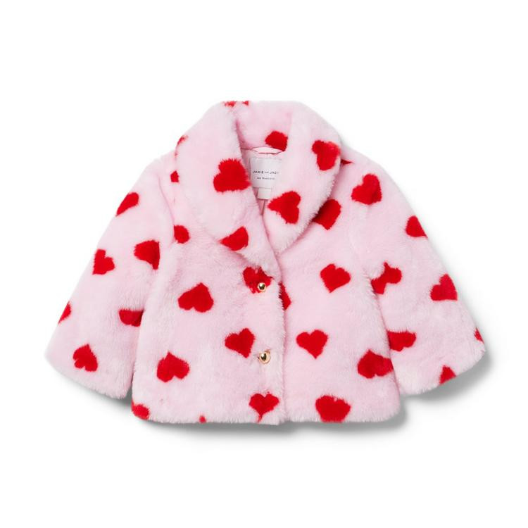Heart Faux Fur Jacket | Janie and Jack