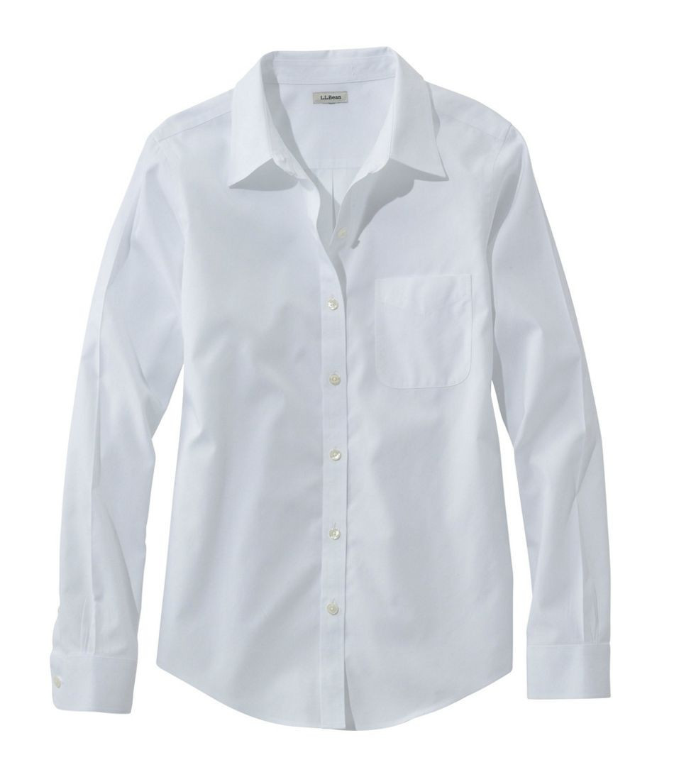Women's Wrinkle-Free Pinpoint Oxford Shirt, Long-Sleeve Relaxed Fit | L.L. Bean