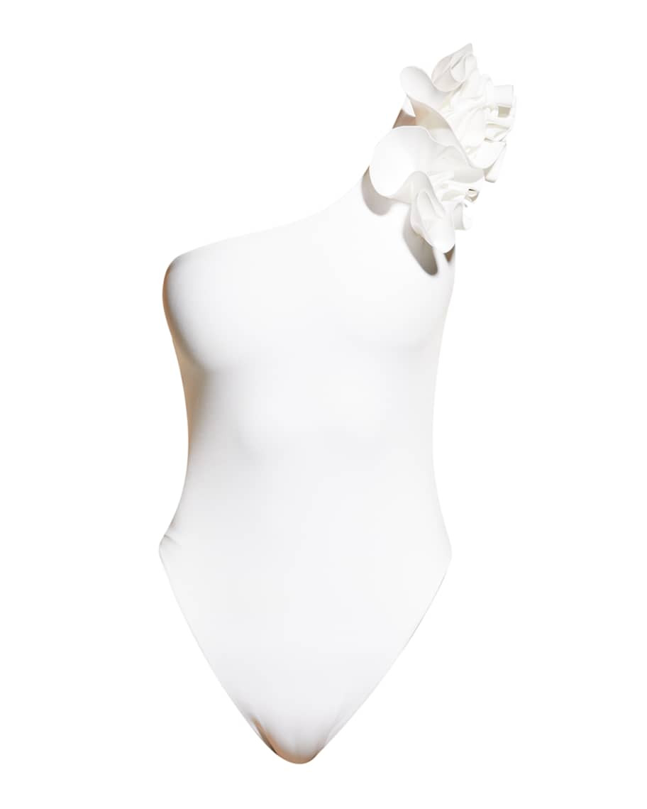 Janina Asymmetric One-Piece Swimsuit | Neiman Marcus