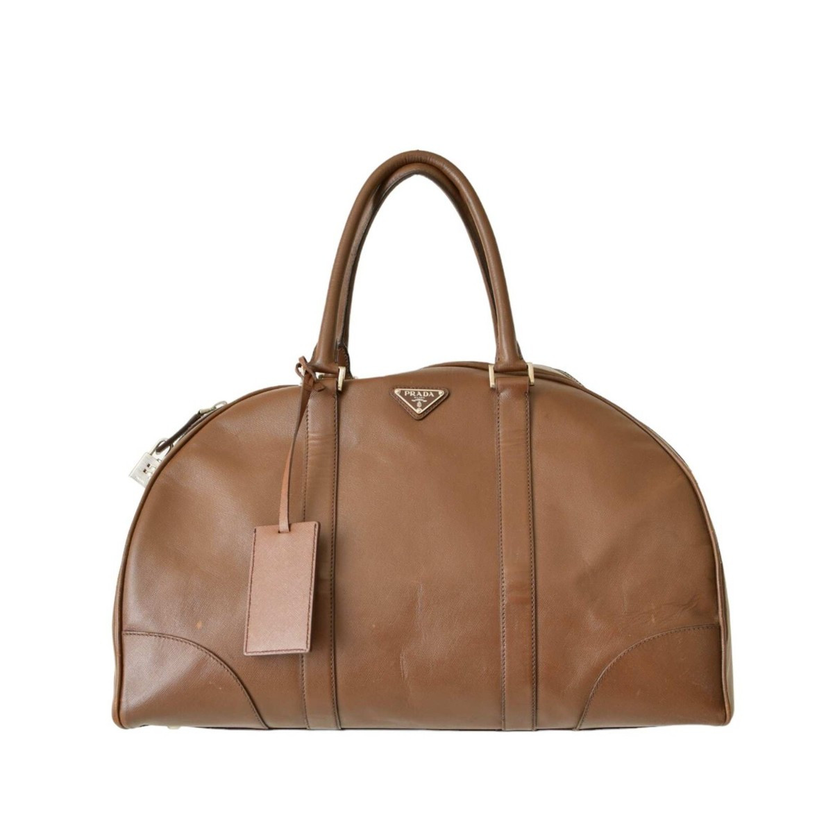 Prada Brown Leather Weekend Sac Voyage Small Luggage Suitcase  | eBay | eBay US
