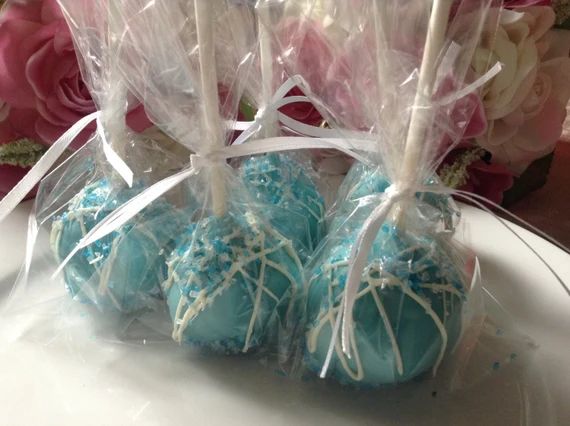 Baby Shower Cake Pops Blue Party Favors Baptism Party Favors Cinderella Party Favors Frozen Party... | Etsy (US)