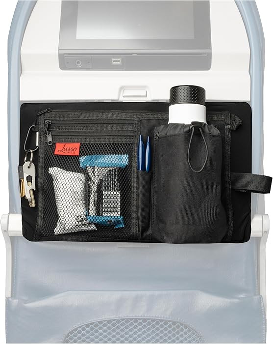Lusso Gear Premium Black Airplane Tray Table Cover with 5 Compartments - Sanitary, Machine-Washab... | Amazon (US)