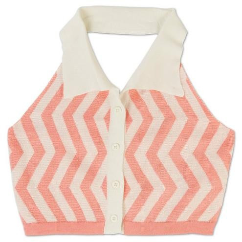 Juniors Johnny Collar Halter Top - Pink-Pink-2302880463266   | Burkes Outlet | bealls
