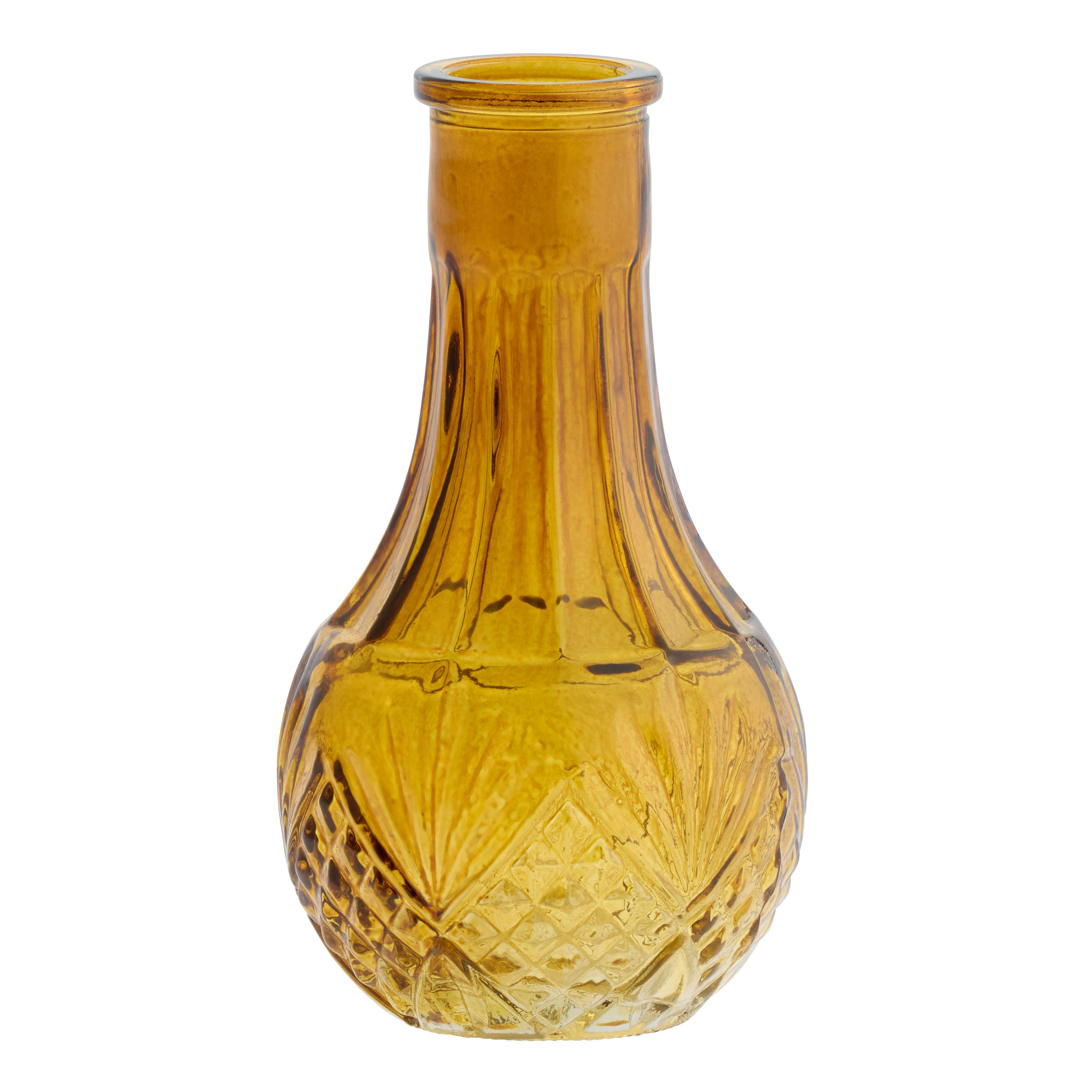 Pressed Glass Fan Bud Vase | World Market