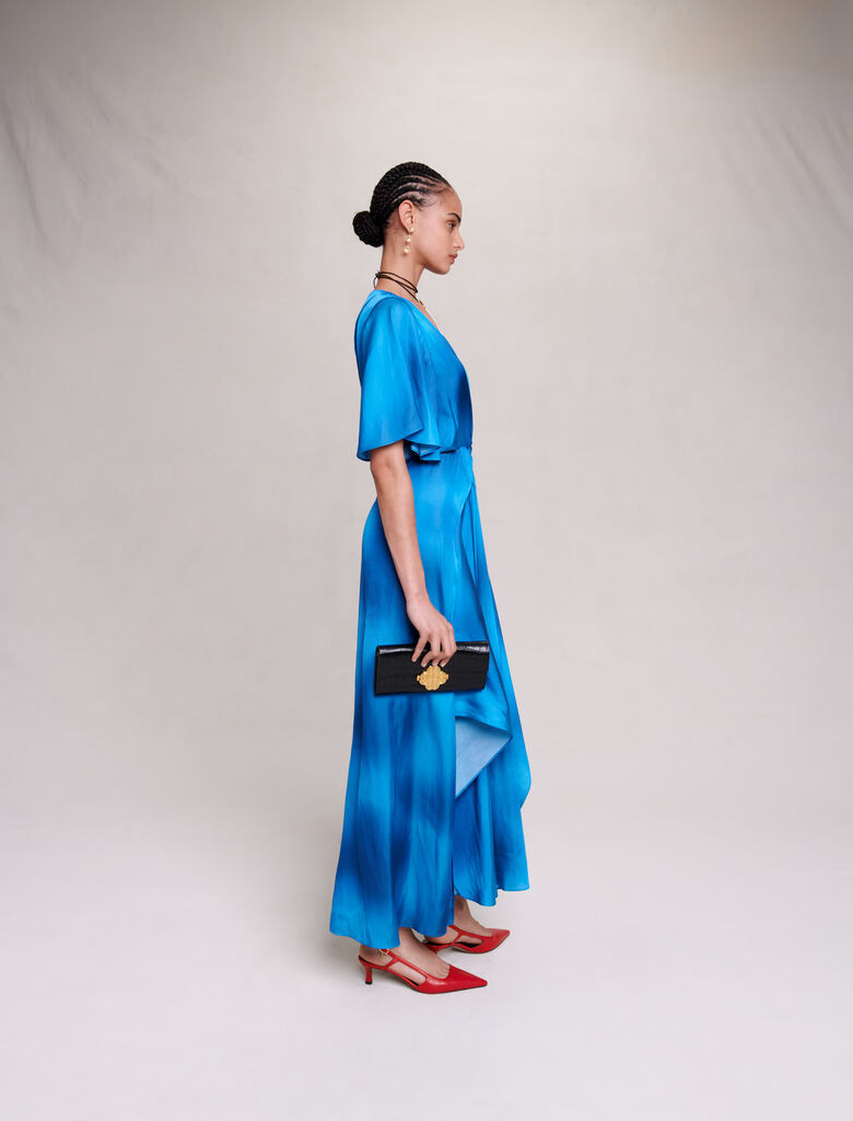 Satin-look maxi dress | Maje US