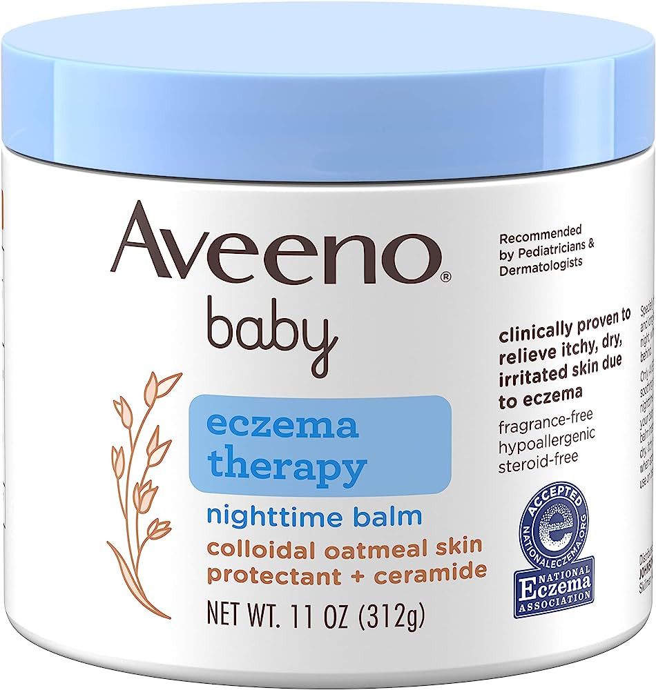 Aveeno Baby Eczema Therapy Nighttime Balm, Skin Protectant for Eczema Relief, 11oz | Amazon (US)