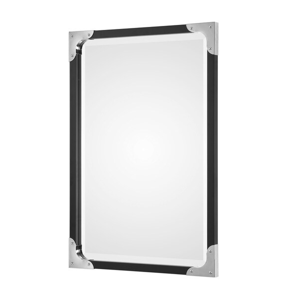 Uttermost Gilpin Matte Black Industrial Mirror - 26.625x38.625x1.5 | Bed Bath & Beyond