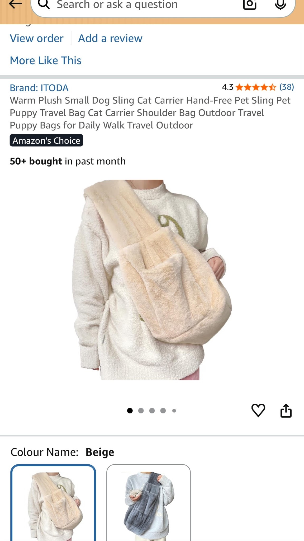 The softest dog carrier ! 