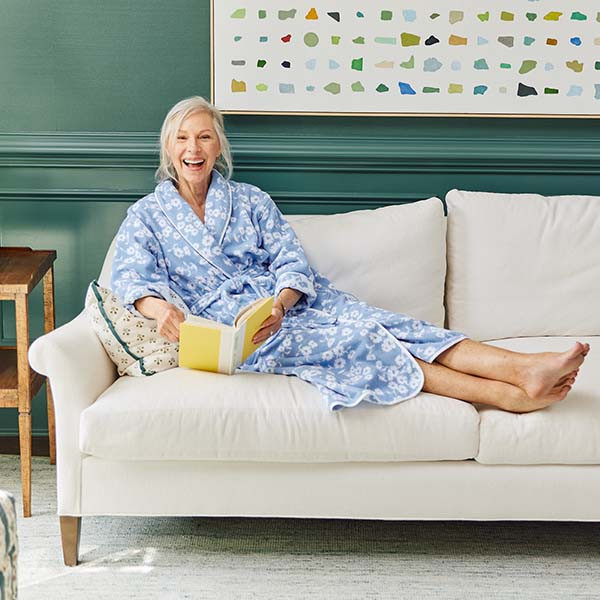 Women's Long Patterned Robe | Weezie Towels