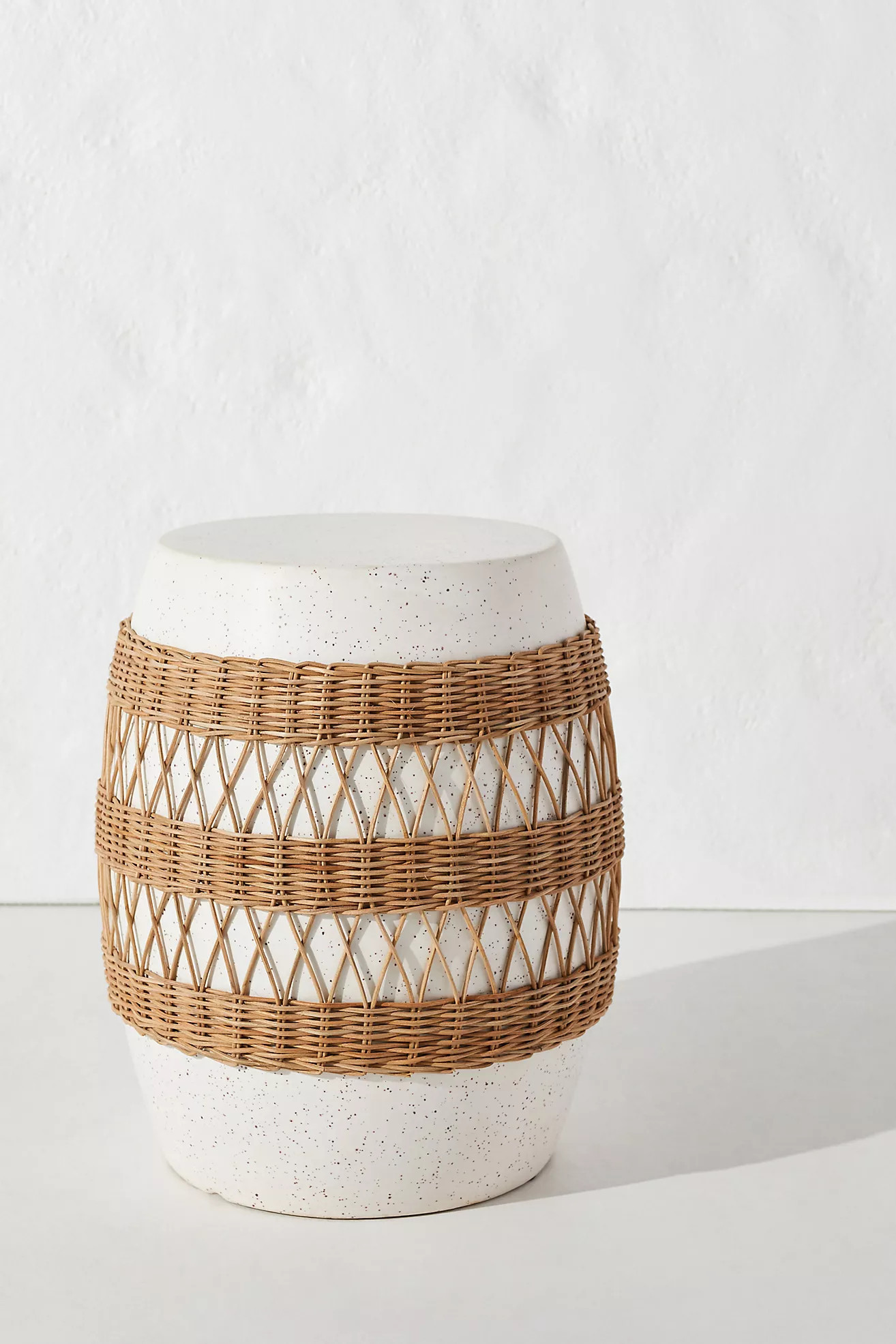 Maggie Rattan-Wrapped Side Table | Anthropologie (US)