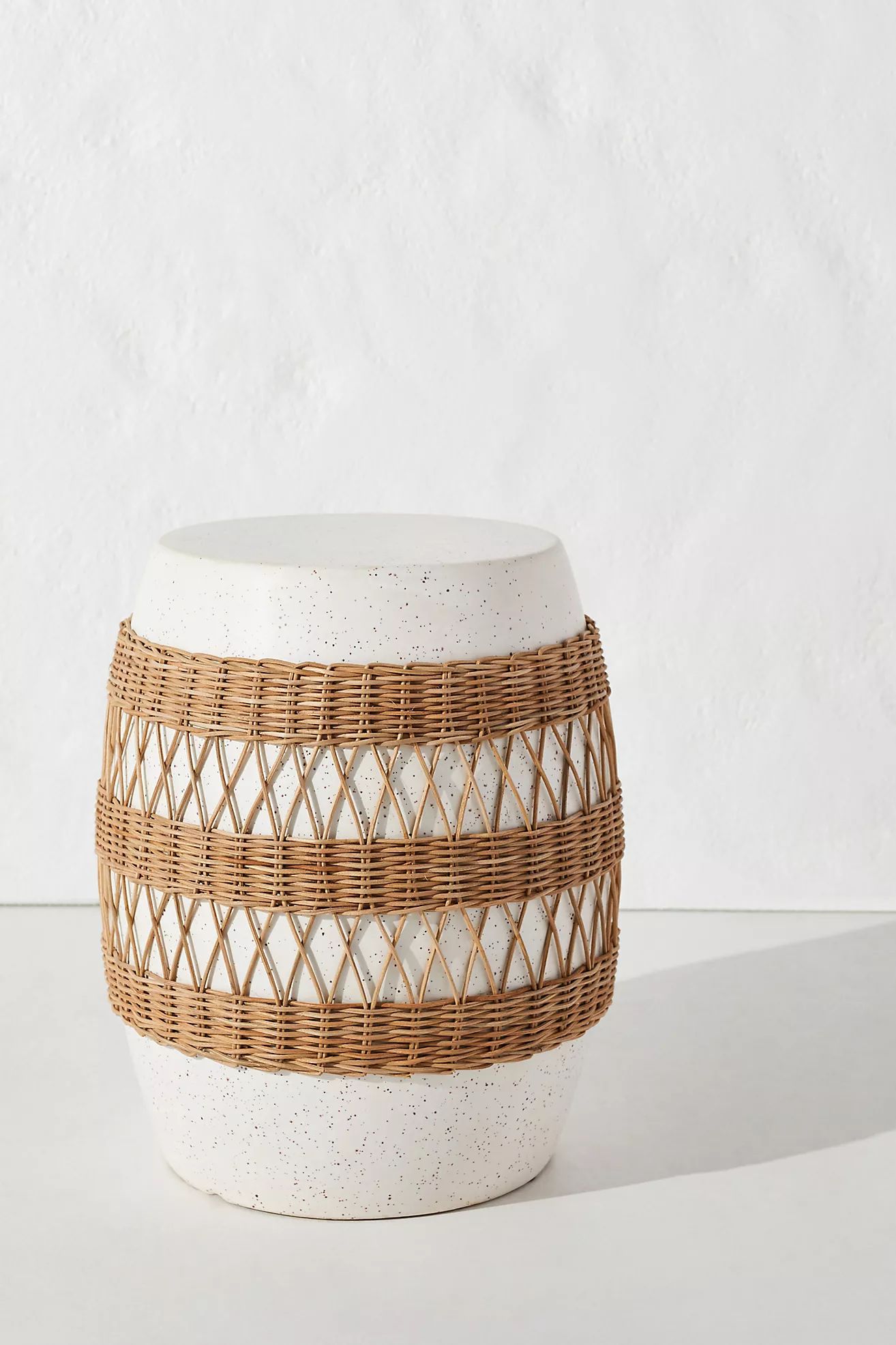 Maggie Rattan-Wrapped Side Table | Anthropologie (US)